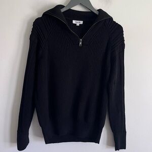 525 America 3/4 Quarter Zip Cotton Sweater
